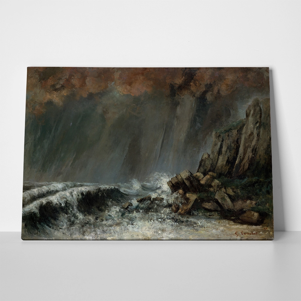 Πινακας σε καμβά GUSTAVE COURBET - MARINE THE WATERSPOUT