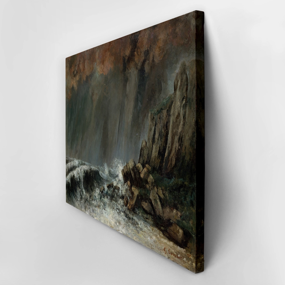 Πινακας σε καμβά GUSTAVE COURBET - MARINE THE WATERSPOUT