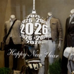 Χριστουγεννιάτικο αυτοκόλλητο HAPPY NEW YEAR ORNAMENT