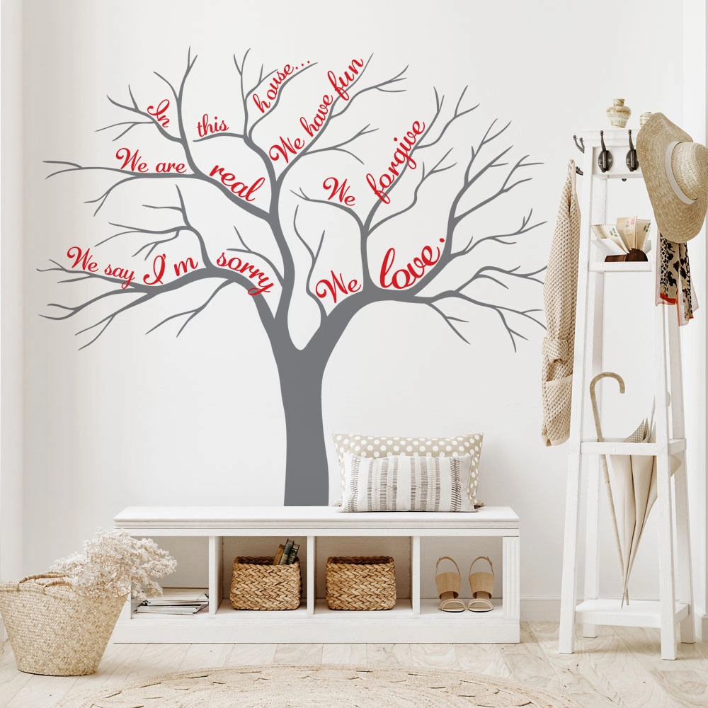 Αυτοκόλλητο τοίχου HOUSE RULES TREE