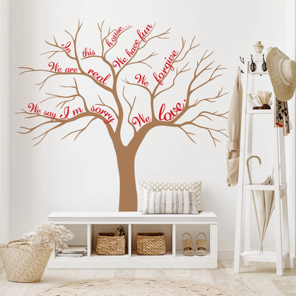 Αυτοκόλλητο τοίχου HOUSE RULES TREE