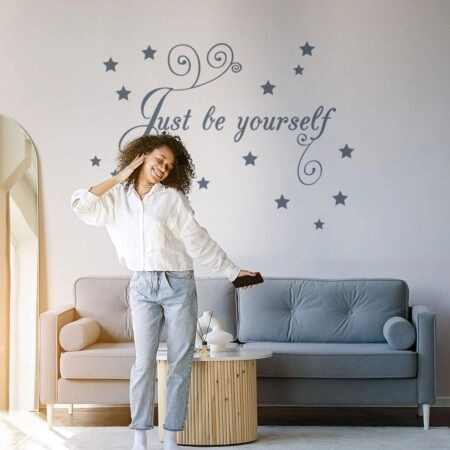 Aυτοκόλλητο τοίχου JUST BE YOURSELF - Φράσεις και Γράμματα