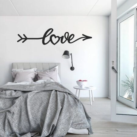 Aυτοκόλλητο τοίχου LOVE LETTERING IN FORM ARROW - Φράσεις και Γράμματα