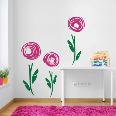 Aυτοκόλλητο τοίχου MINIMAL FLOWERS - Floral - Λουλουδια