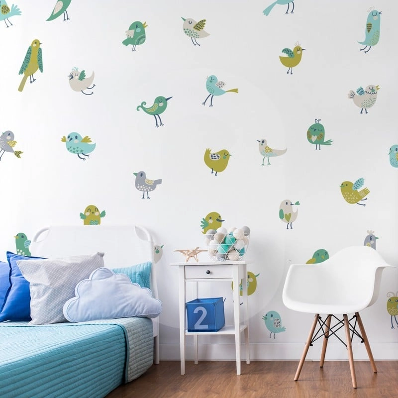 Αυτοκόλλητο τοίχου PASTEL BIRDS