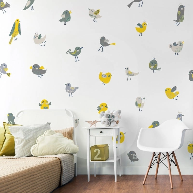 Αυτοκόλλητο τοίχου PASTEL BIRDS