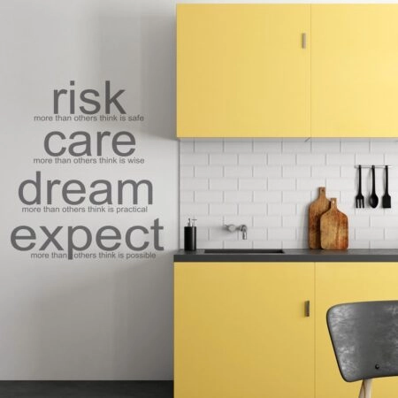 Αυτοκόλλητο τοίχου RISK CARE - Φράσεις και Γράμματα