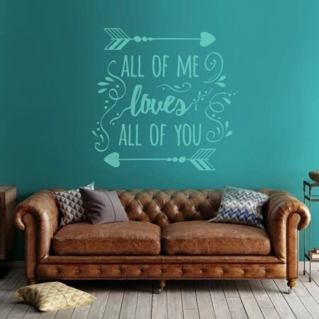 Aυτοκόλλητο τοίχου ROMANTIC TYPOGRAPHY - Φράσεις και Γράμματα