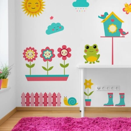 Αυτοκόλλητο τοίχου SPRING DESIGN ELEMENTS - Βρεφικα & Παιδικά Sticky 1