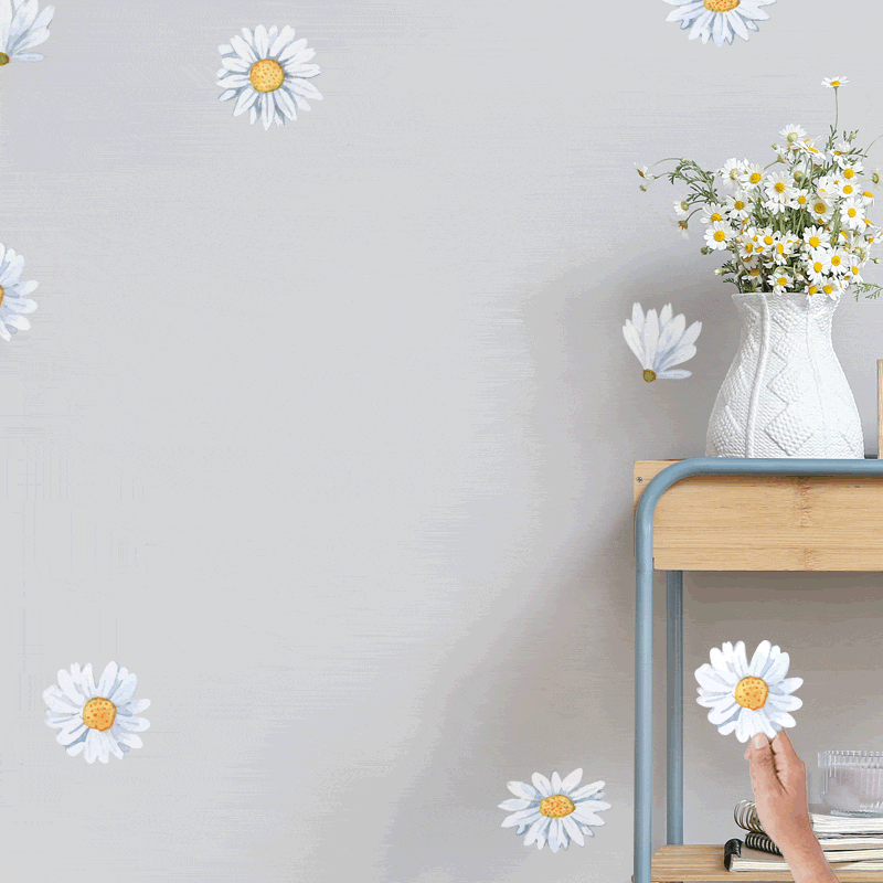 Αυτοκόλλητο τοίχου WATERCOLOR DAISIES