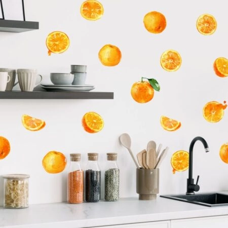 Αυτοκόλλητο τοίχου WATERCOLOR ORANGES - Mini Sticker sets