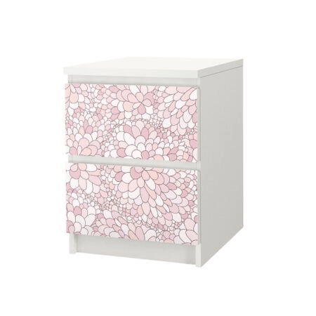 Αυτοκόλλητο Συρταριέρας ABSTRACT PINK FLOWERS - Αυτοκολλητα επιπλων Sticky 1