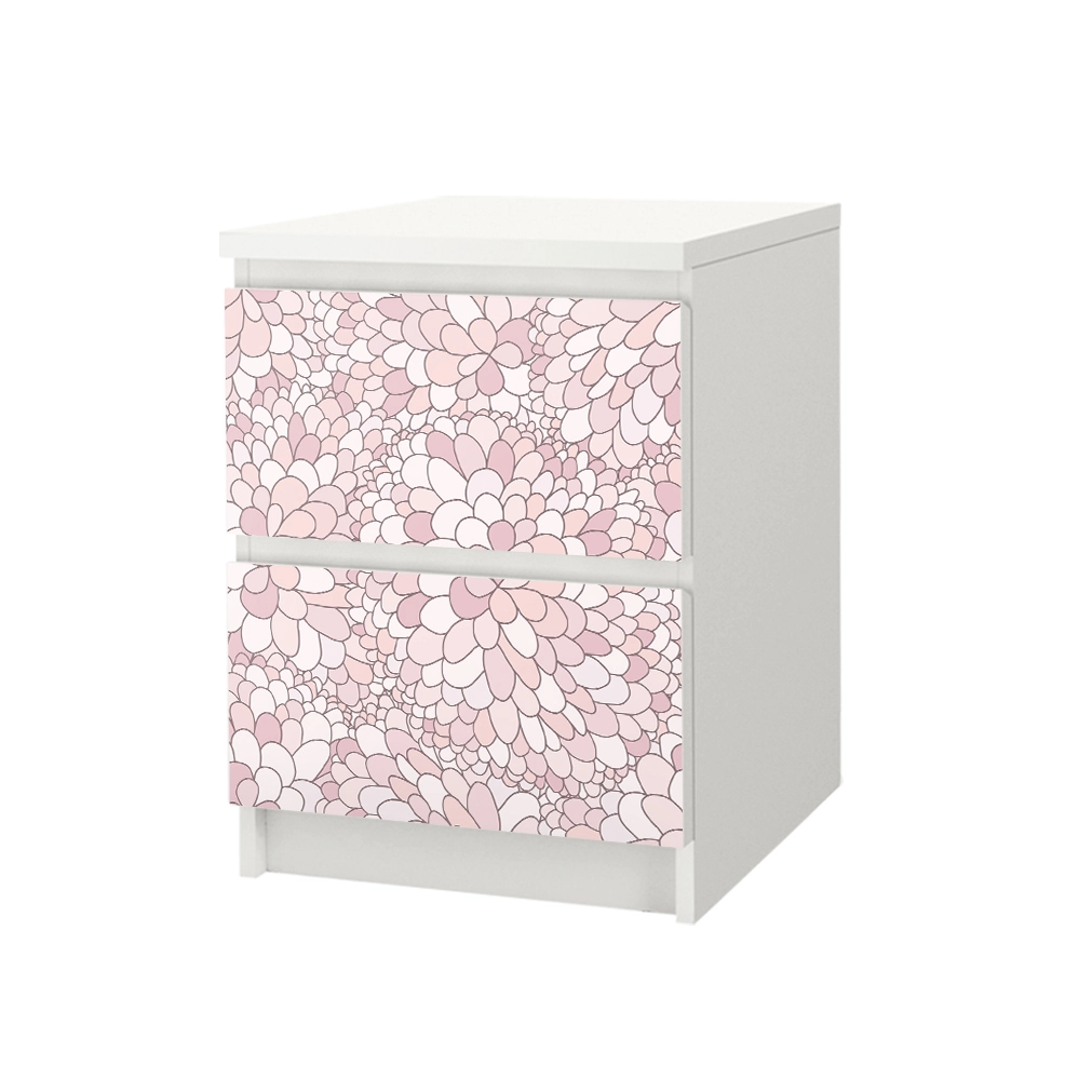 Αυτοκόλλητο Συρταριέρας ABSTRACT PINK FLOWERS