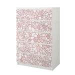 Αυτοκόλλητο Συρταριέρας ABSTRACT PINK FLOWERS