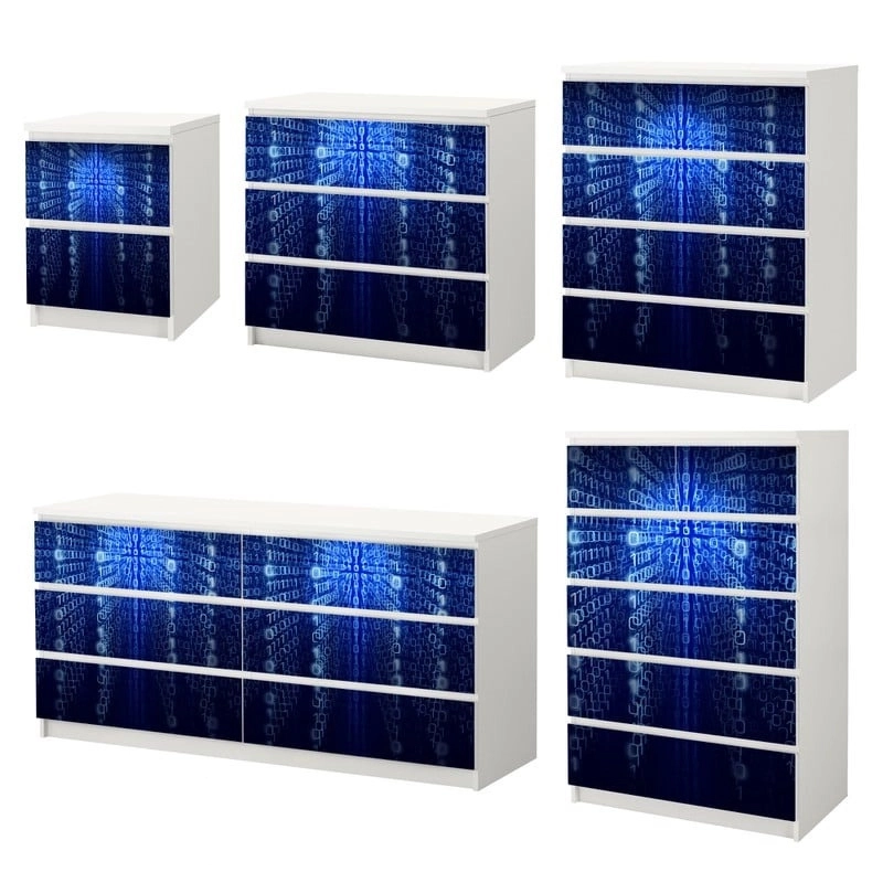 Αυτοκόλλητο Συρταριέρας BINARY COMPUTER CODE