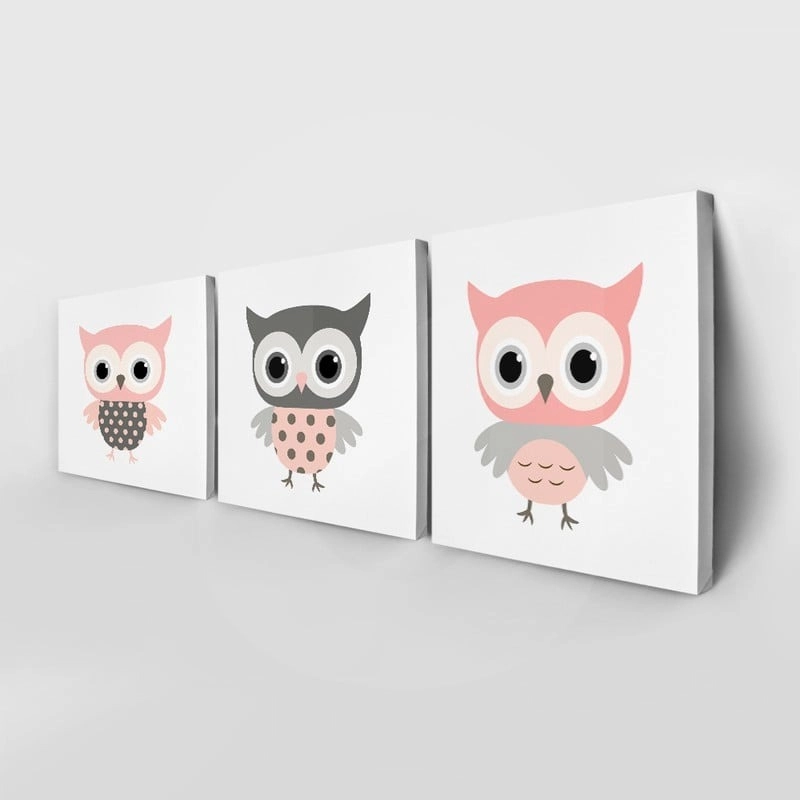Σετ πίνακες CARTOON OWLS