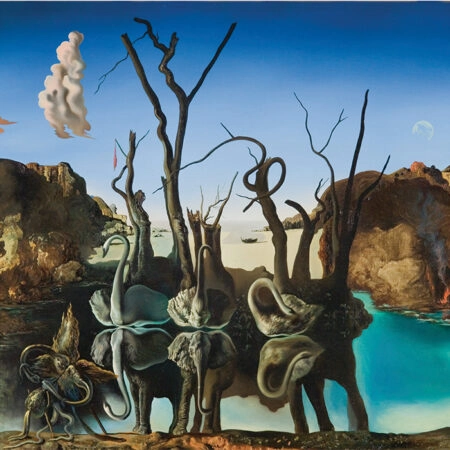Πίνακας σε καμβά DALI - SWANS REFLECTING ELEPHANTS - Salvador Dali Sticky 6
