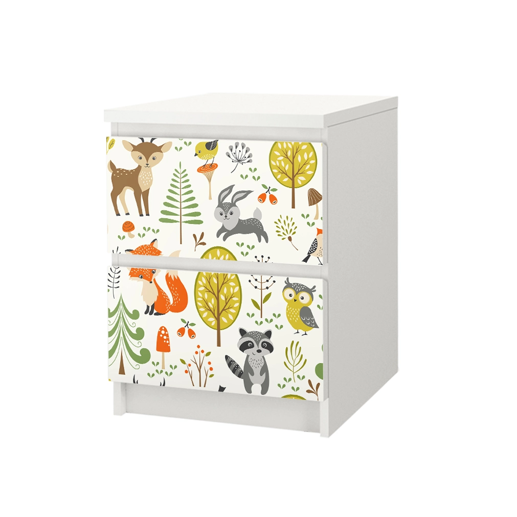Αυτοκόλλητο Συρταριέρας FOREST ANIMALS ILLUSTRATIONS