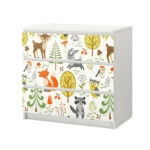 Αυτοκόλλητο Συρταριέρας FOREST ANIMALS ILLUSTRATIONS