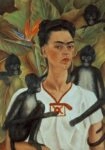 Πίνακας σε καμβά FRIDA KAHLO SELF PORTRAIT WITH MONKEYS