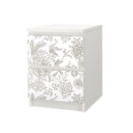 Αυτοκόλλητο Συρταριέρας GRAY VINTAGE FLOWERS