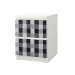 Αυτοκόλλητο Συρταριέρας GREY CHECKER