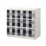 Αυτοκόλλητο Συρταριέρας GREY CHECKER
