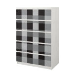 Αυτοκόλλητο Συρταριέρας GREY CHECKER