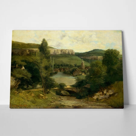 Πινακας Σε Καμβά GUSTAVE COURBET – VIEW OF ORNANS - Gustave Courbet Sticky 1