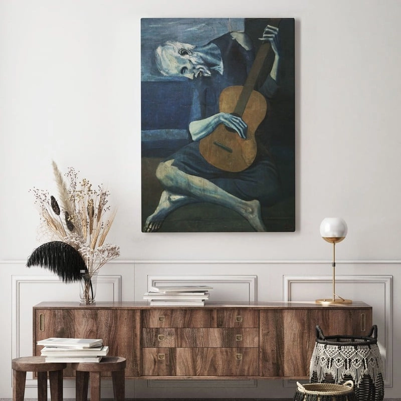 Πίνακας σε καμβά PICASSO - OLD GUITARIST
