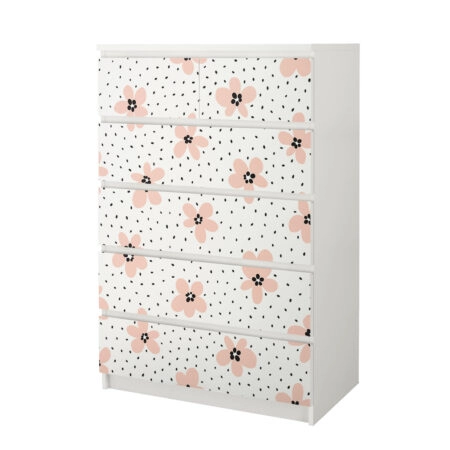 Αυτοκόλλητο Συρταριέρας SIMPLE SMALL FLOWERS - Αυτοκολλητα επιπλων Sticky 4