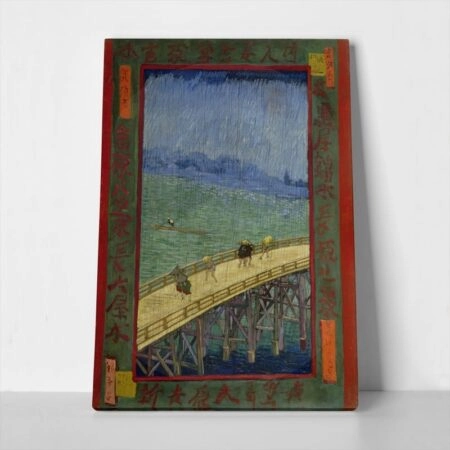 Πίνακας σε καμβά VAN GOGH - JAPANAISERIE BRIDGE IN THE RAIN - Vincent Van Gogh Sticky 1