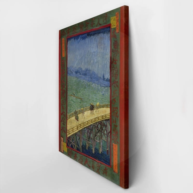 Πίνακας σε καμβά VAN GOGH - JAPANAISERIE BRIDGE IN THE RAIN