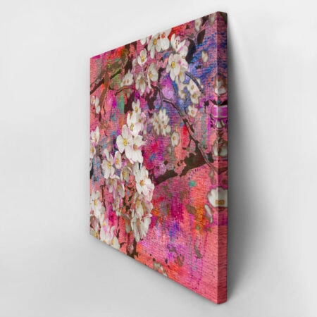 Πίνακας Τετράγωνος PINK BLOSSOMING APPLE - Ανθη Δεντρων Sticky 2