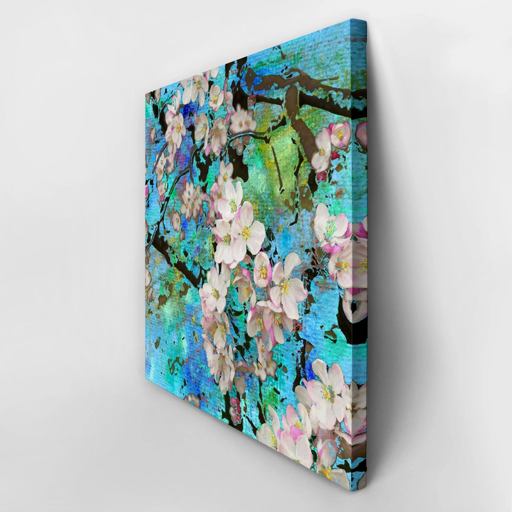 Πίνακας Τετράγωνος TURQOISE BLOSSOM