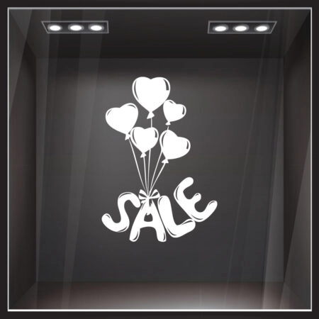 Αυτοκολλητο Εκπτωσεων BALLOON SALES - Αγίου Βαλεντίνου Sticky 1