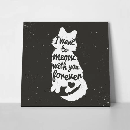 Πίνακας σε καμβά CAT FOREVER