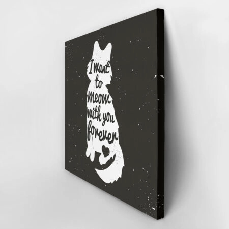 Πίνακας σε καμβά CAT FOREVER - Γατες Sticky 2