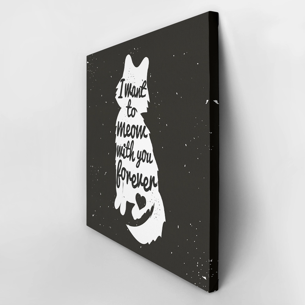 Πίνακας σε καμβά CAT FOREVER