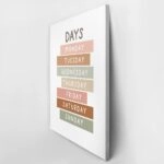 Πινακας σε καμβά DAYS OF THE WEEK
