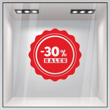 Αυτοκολλητο Εκπτωσεων SALES 51 - Αυτοκόλλητα εκπτώσεων