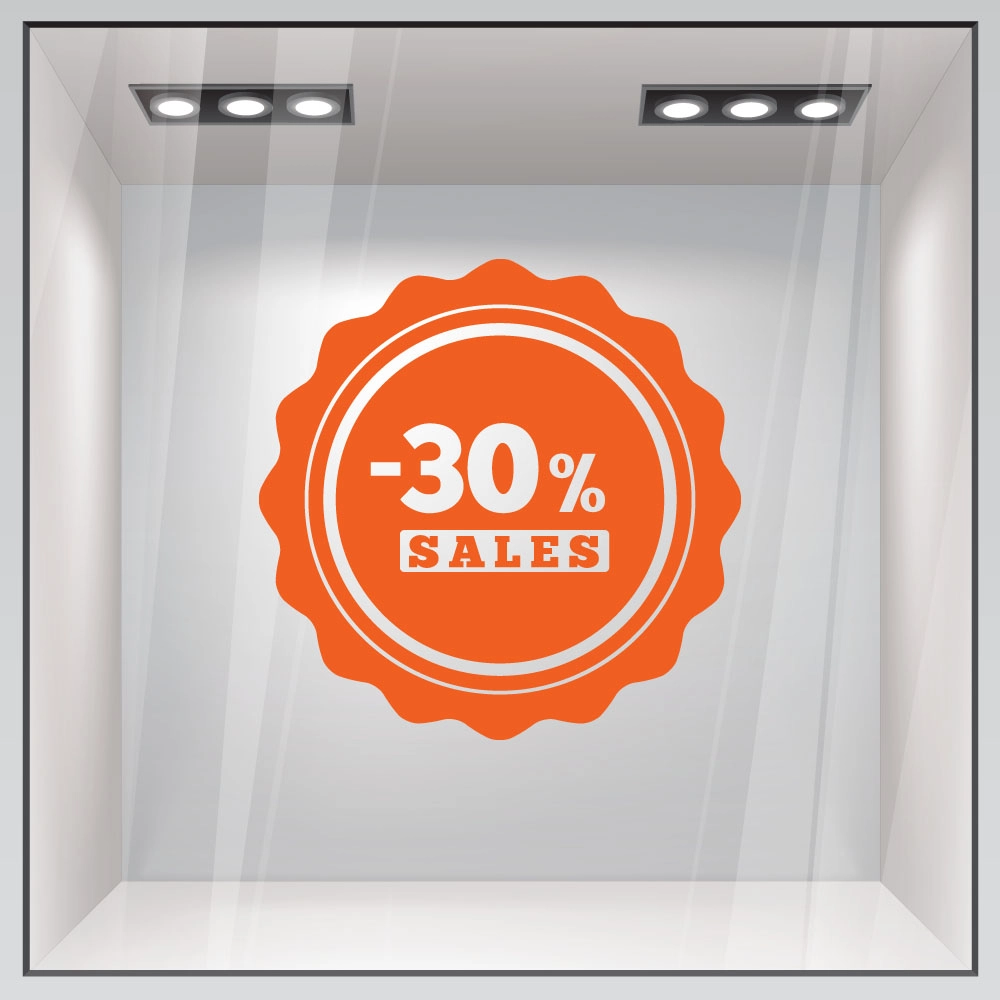 Αυτοκολλητο Εκπτωσεων SALES 51