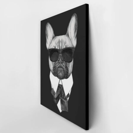 Πινακας σε καμβά FRENCH BULLDOG DOG IN BLACK - Σκυλοι Sticky 3