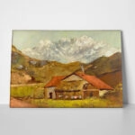 Πινακας σε καμβά GUSTAVE COURBET - A HUT IN THE MOUNTAINS