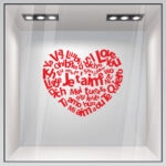 Αυτοκόλλητο βιτρίνας I LOVE YOU