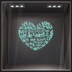 Αυτοκόλλητο βιτρίνας I LOVE YOU