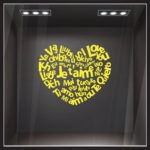 Αυτοκόλλητο βιτρίνας I LOVE YOU