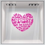 Αυτοκόλλητο βιτρίνας I LOVE YOU