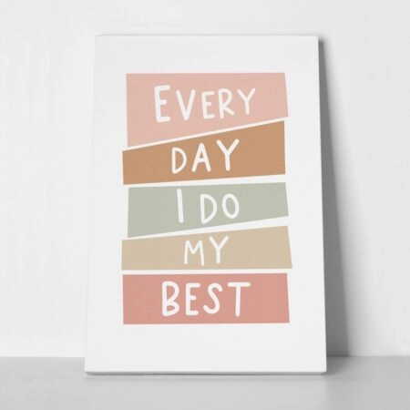 Πινακας σε καμβά I DO MY BEST - Παιδικοι και set