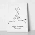 Πινακας σε καμβά LINE FACES VALENTINE